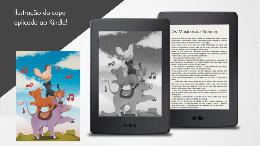 mockup kindle Os Musicos de Bremen